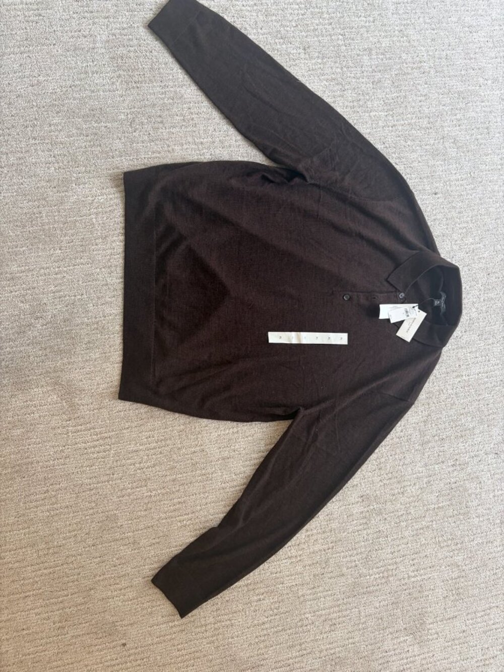 Banana Republic Men's Brown Long Sleeve Sweater Polo XL NWT